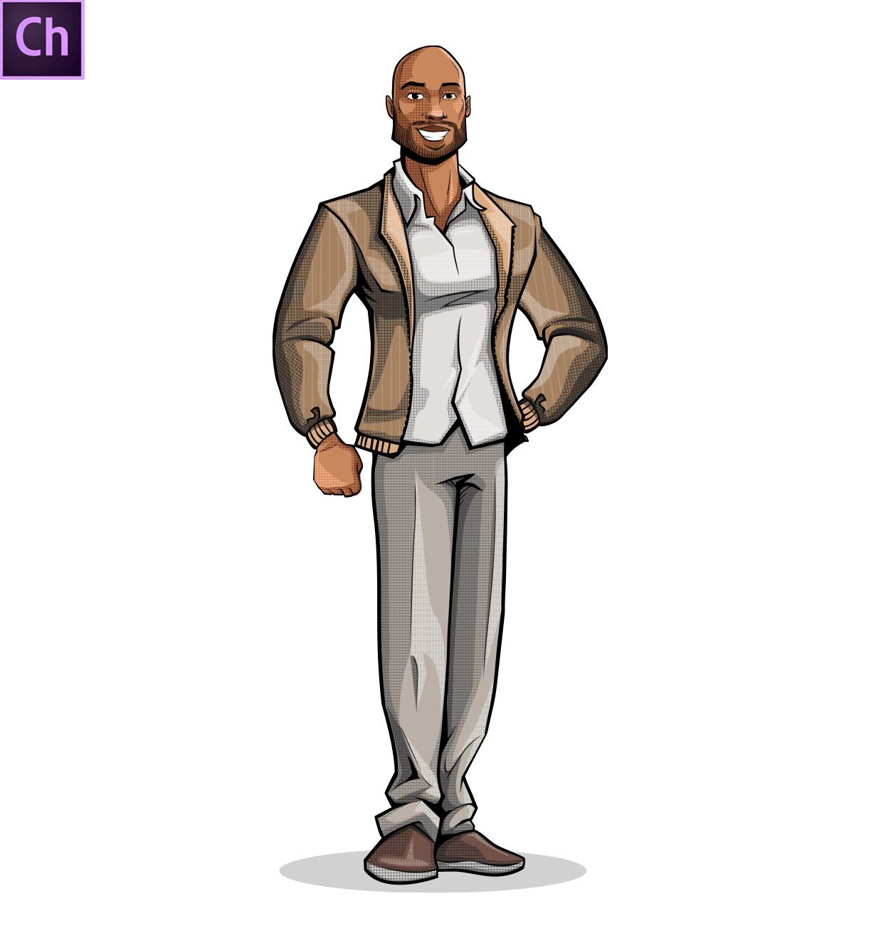 African American Pop Art Style Man Puppet